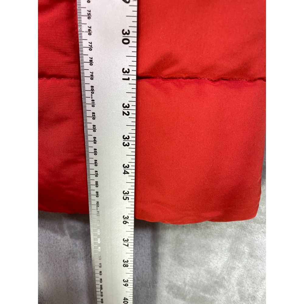 Lucky Brand Women's Small Parka Long Puffer Coat in Red Hooded Insulated - Picture 7 of 15